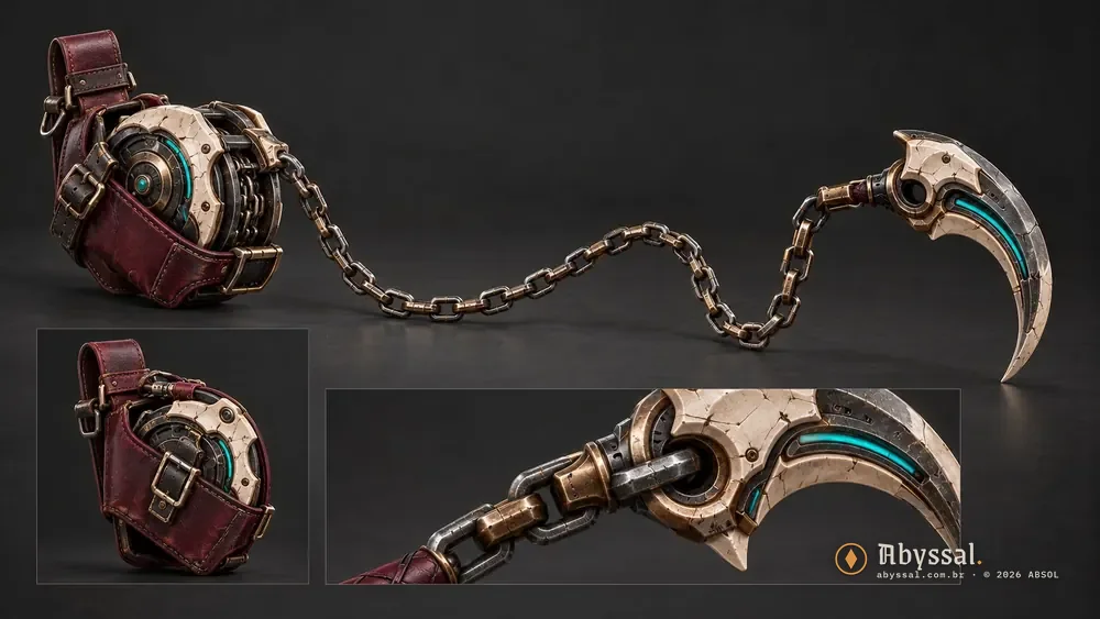 Gancho com corrente Talude de Abyssal
